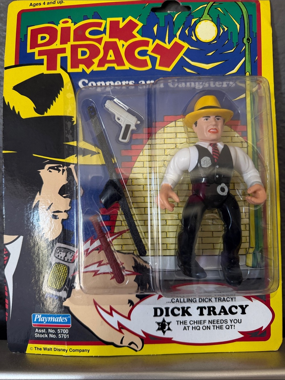 Dick Tracy Action Figure - Yellow Hat Detective Toy